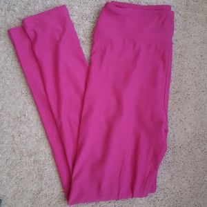 Magenta pink OS LLR leggings